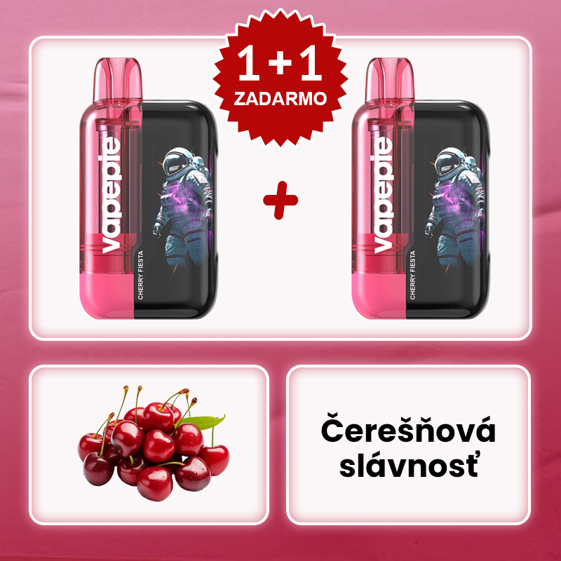 Čerešňová fiesta🧑‍🚀✨Vapepie Ultra Phantom 30000 Puffs – 🎉Akcia 1+1 ZADARMO!