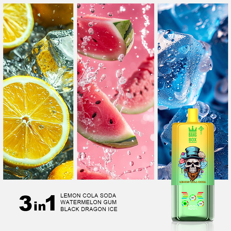 BANGBOX 80K Príchuť 11 citrónová cola soda melónová žuvačka ľadový čierny drak 3 v 1 vape