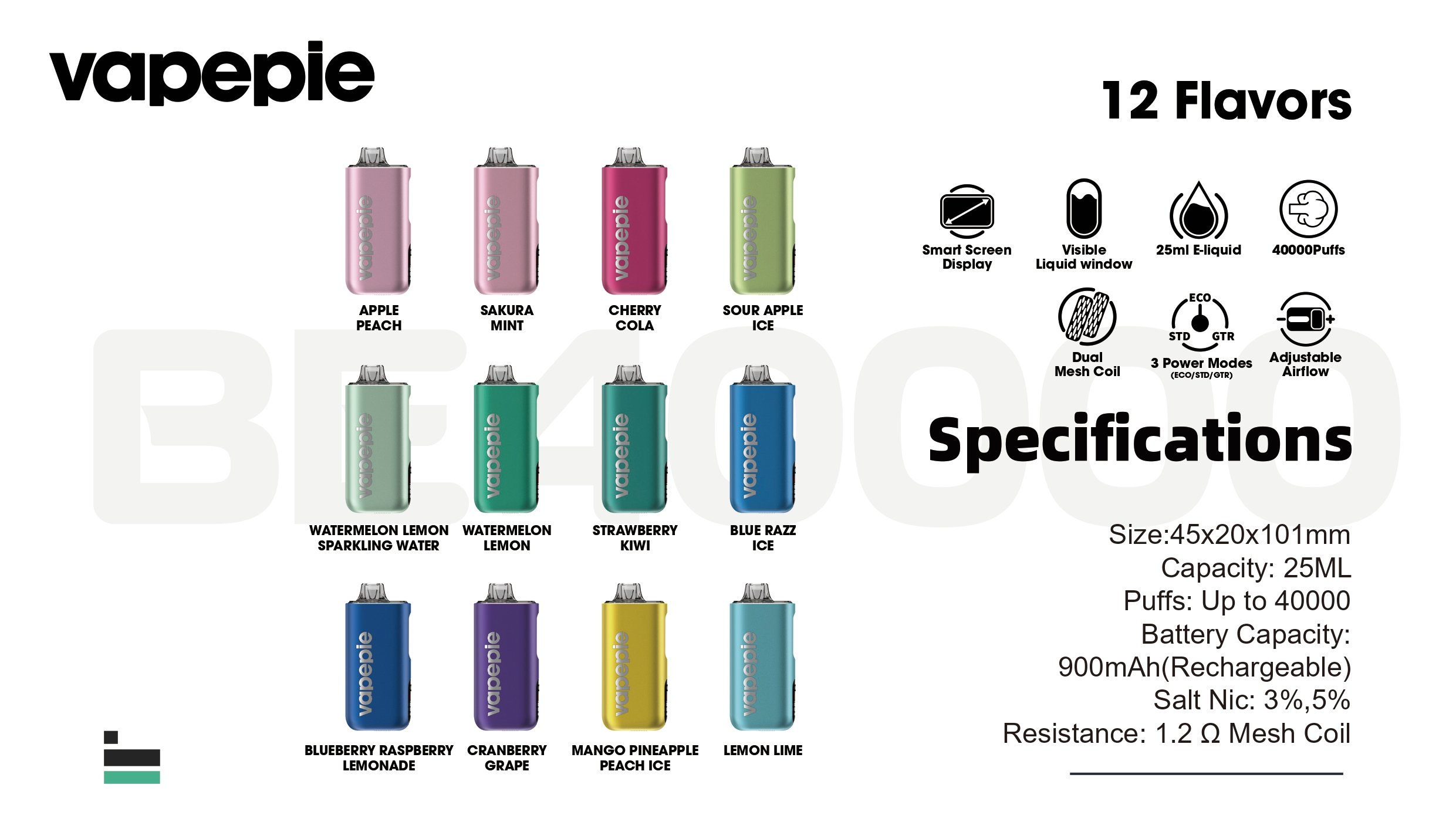 VAPEPIE Max 40000 puff grande nuvola di vapore – esperienza DTL