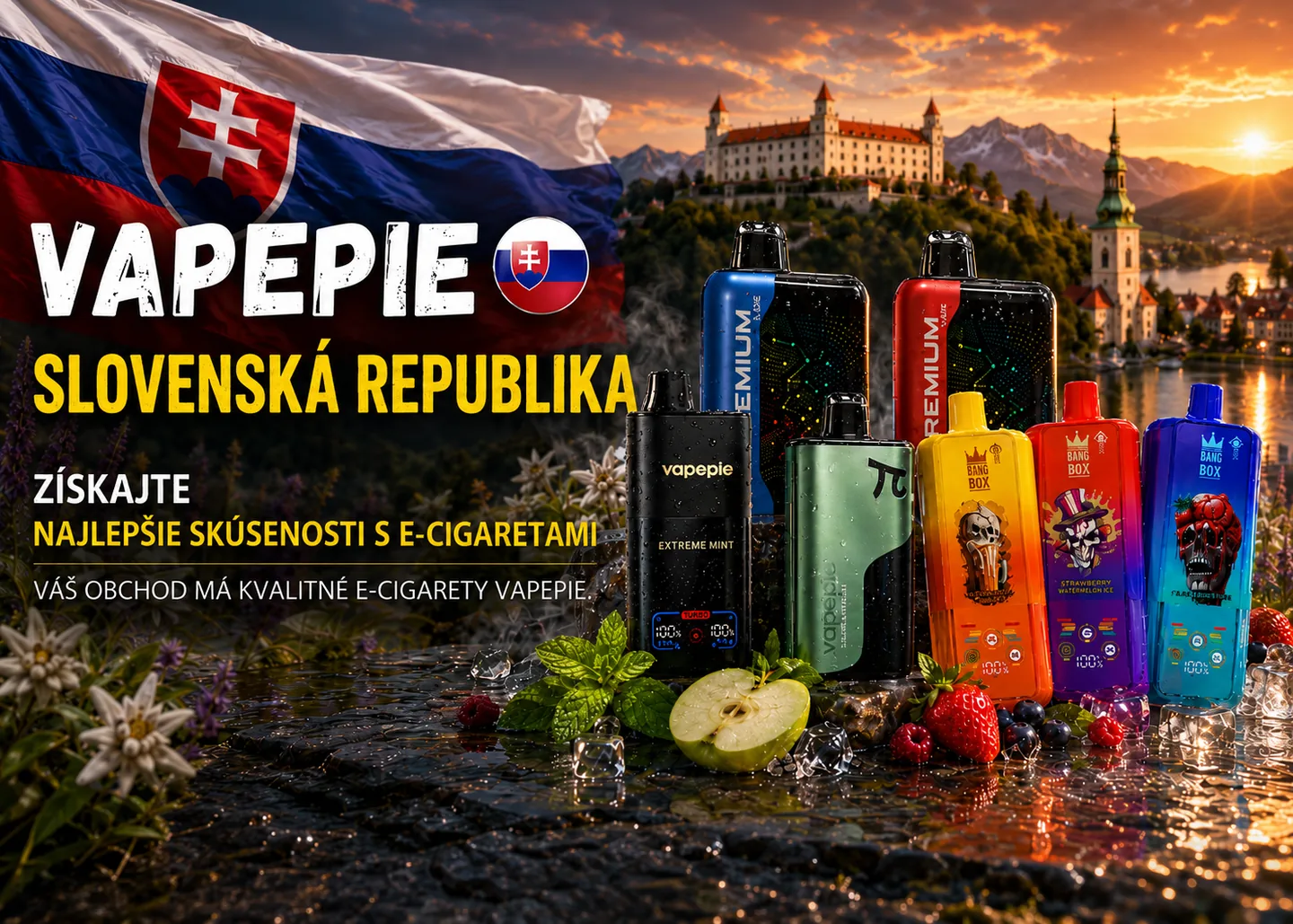 VAPEPIE, G.PREMIUM a BANG BOX – jednorazové zariadenia dostupné na Slovensku