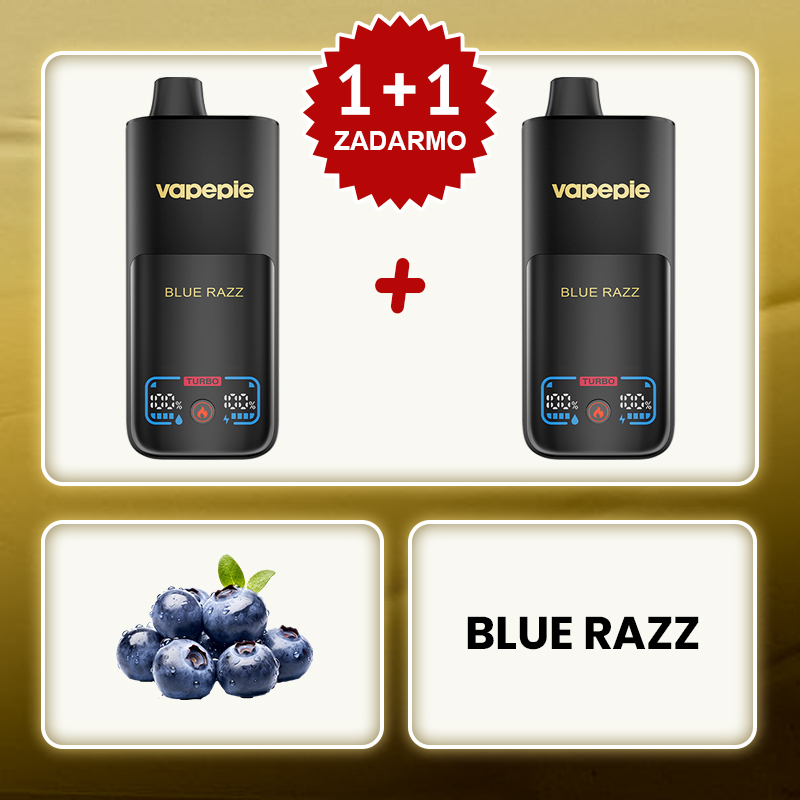 Modrý Razz a Ľad⭐⭐⭐⭐⭐VAPEPIE Mega 70000 Puffs– Obrovská para a dlhotrvajúci výkon