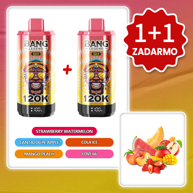 Jahoda a melón + Cantaloupe a jablko + Ľadová cola + Mango a broskyňa + Love 66
