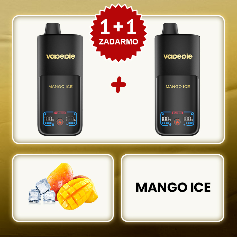 Mango a Ľad⭐⭐⭐⭐⭐VAPEPIE Mega 70000 Puffs– Obrovská para a dlhotrvajúci výkon