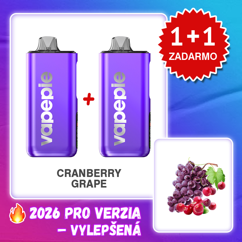 💥Akcia 1+1 ZADARMO!🔥Brusnicové hrozno & VAPEPIE MAX 40000 PUFFS PRO+
