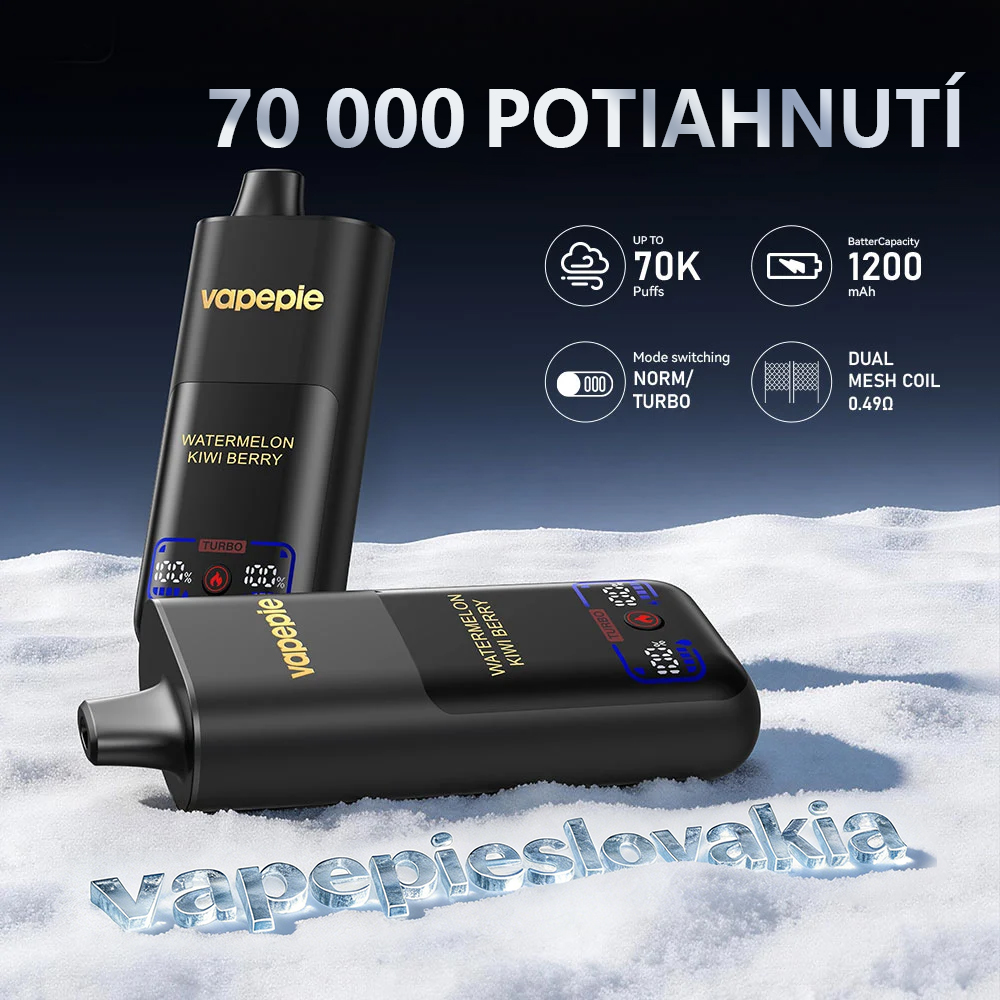 ⭐⭐⭐⭐⭐VAPEPIE Mega 70000 Potiahnutí– Obrovská para a dlhotrvajúci výkon