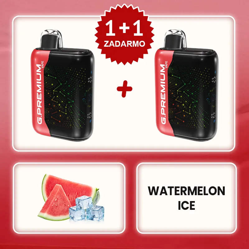 Ľadový Šťavnatý Melón 💥Akcia 1+1 ZADARMO! GPREMIUM Vape 60 000 Potiahnutí