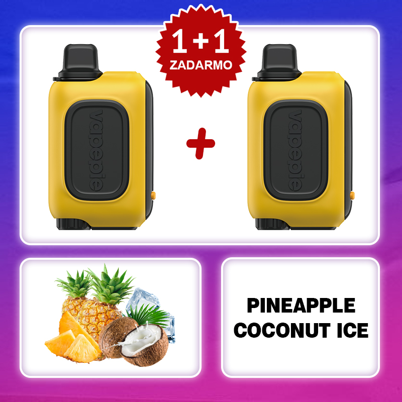 💥Akcia 1+1 ZADARMO!🔥Ananas Kokosová led  & Vapepie RO 15000 PUFFS