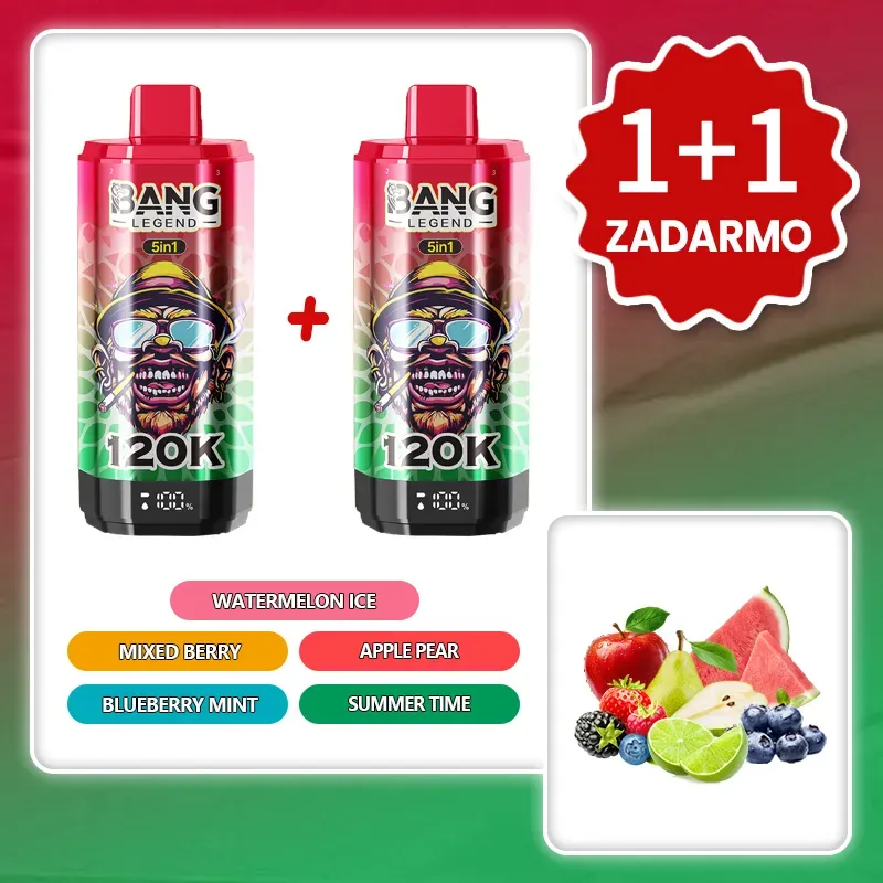 Ľadový melón + Lesná zmes + Jablko a hruška + Čučoriedka a mäta + Letný čas