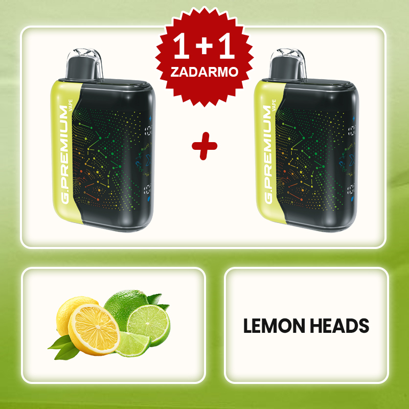 Mix Citrónu a Limetky 💥Akcia 1+1 ZADARMO! G.PREMIUM Vape 60 000 Potiahnutí