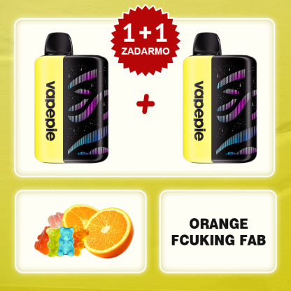 Pomerančová Fcuking Fab⭐⭐⭐Vapepie Galactic Gleam 45000 PUFFS - Nejnovější model LED dýchací světelný displej