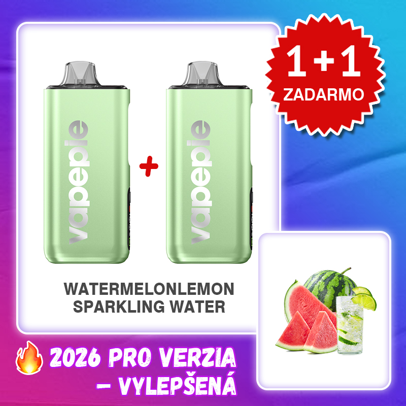 💥Akcia 1+1 ZADARMO!🔥MELÓNOVÁ CITRÓNOVÁ PERLIVÁ VODA & VAPEPIE MAX 40000 PUFFS PRO+