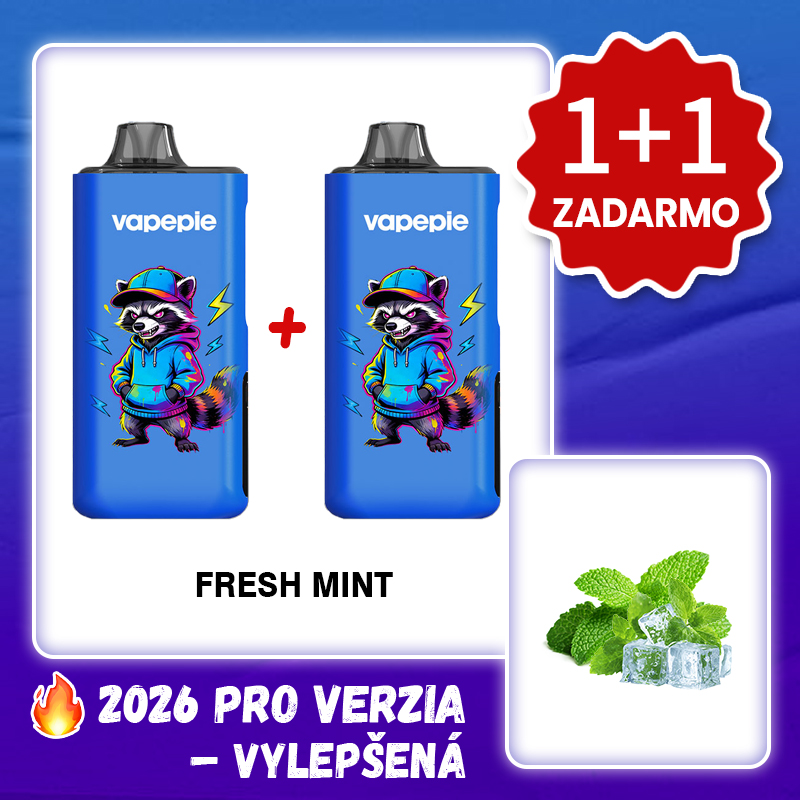 💥Akcia 1+1 ZADARMO!🔥Svieža Mäta & VAPEPIE MAX 40 000 PUFFS PRO+