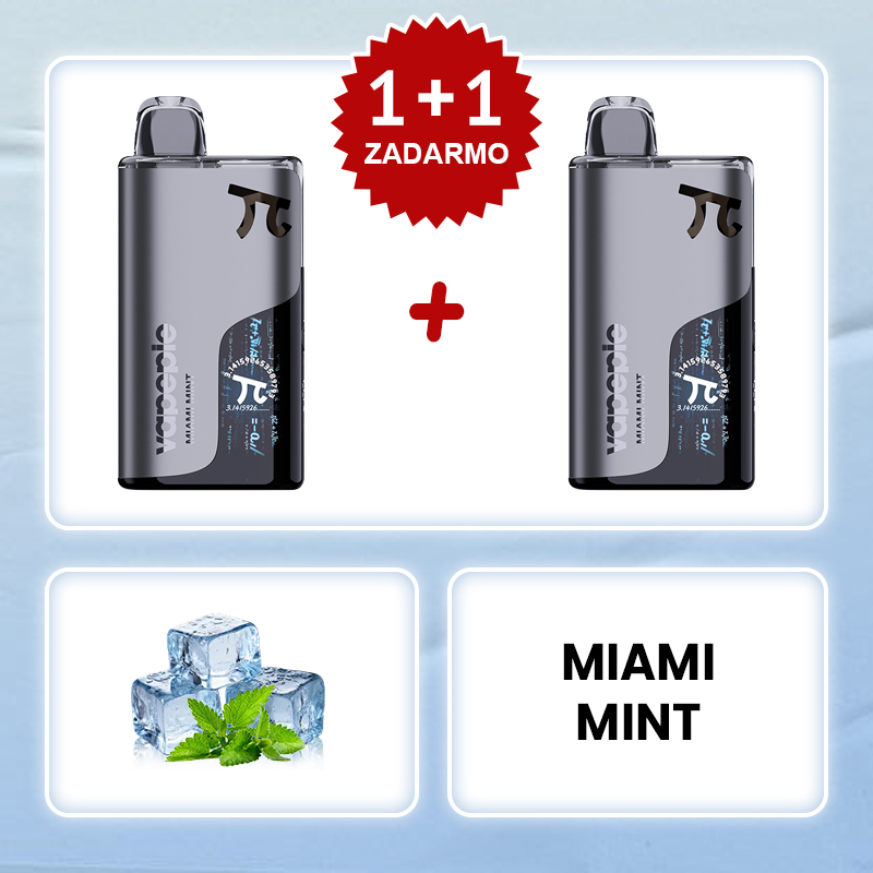 Ľadová mäta Miami💥Akcia 1+1 ZADARMO!⭐⭐⭐⭐⭐VAPEPIE MATRIX 50000 Potiahnutí