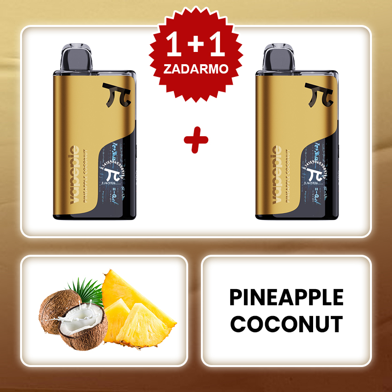 Tropický Ananás s Kokosom💥Akcia 1+1 ZADARMO!⭐⭐⭐⭐⭐VAPEPIE MATRIX 50000 Potiahnutí
