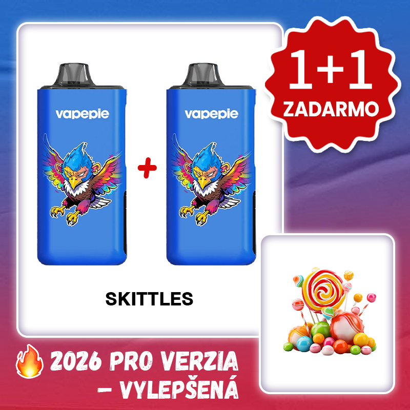 Akcia 1+1 ZADARMO! Dúhové cukríky & VAPEPIE MAX 40 000 PUFFS PRO+