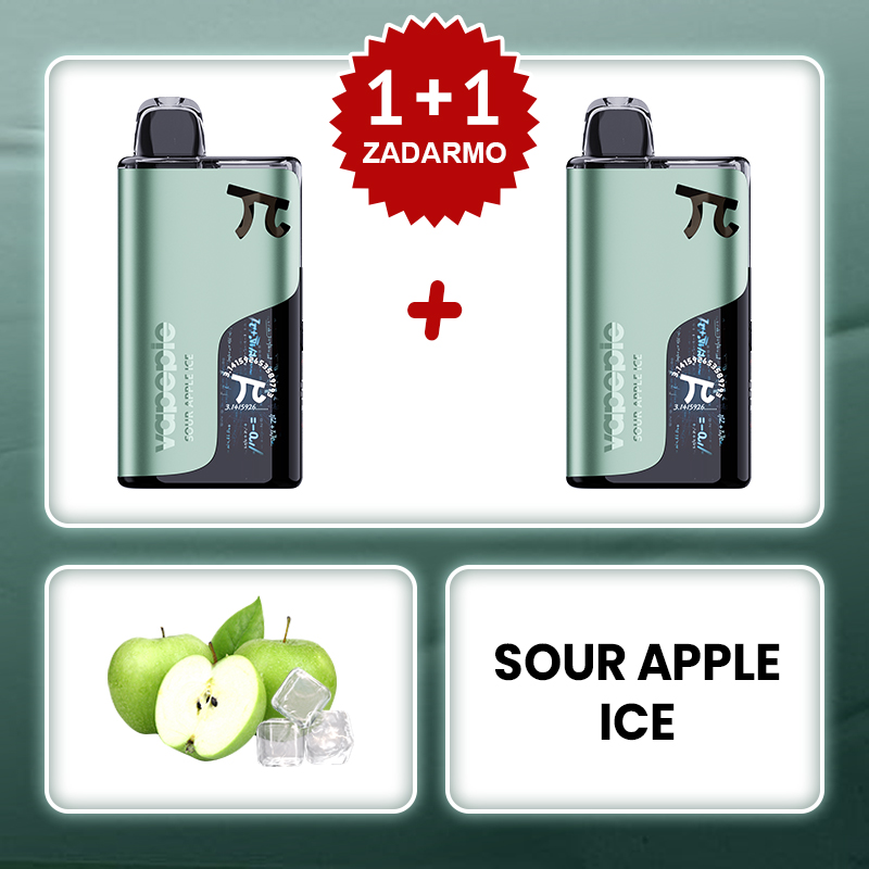 Ľadovo kyslé jablko💥Akcia 1+1 ZADARMO!⭐⭐⭐⭐⭐VAPEPIE MATRIX 50000 Potiahnutí