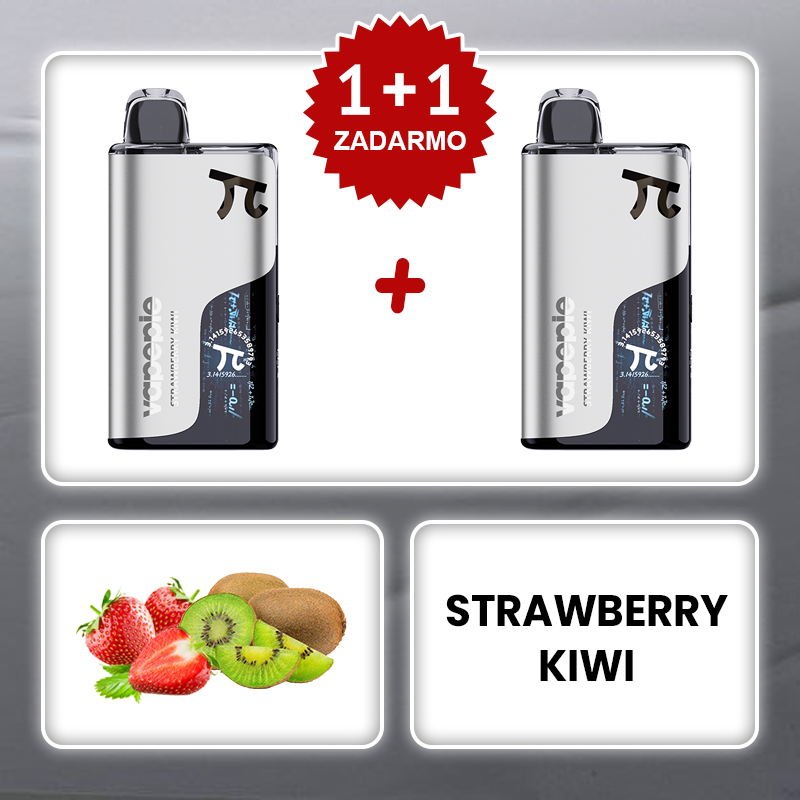 Jahoda & Kiwi💥Akcia 1+1 ZADARMO!⭐⭐⭐⭐⭐VAPEPIE MATRIX 50000 Potiahnutí
