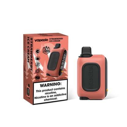 💥Akcia 1+1 ZADARMO!🔥Jahodová zmrzlina & Vapepie RO 15000 PUFFS