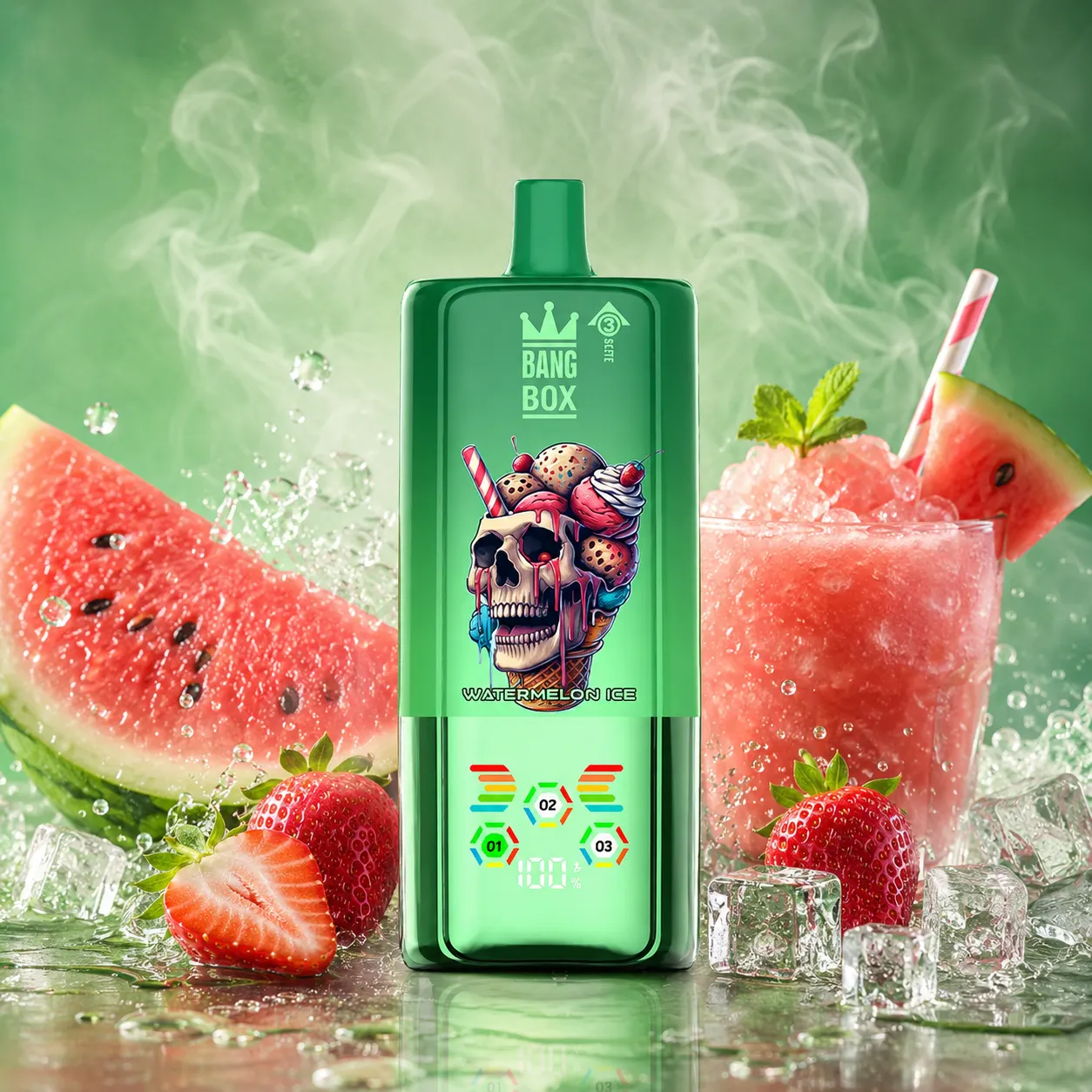 Ľadový Melón + Jahodová Zmrzlina + Trojitý Melón