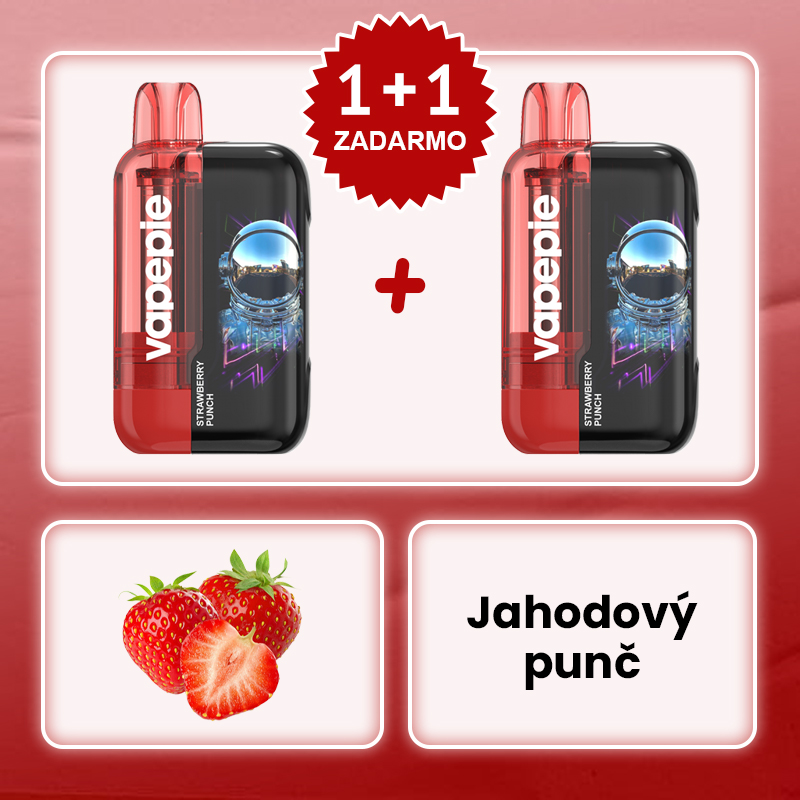 Jahodový punč🧑‍🚀✨Vapepie Ultra Phantom 30000 Puffs – 🎉Akcia 1+1 ZADARMO!