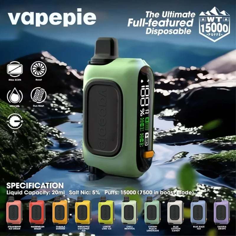 💥Akcia 1+1 ZADARMO!🔥Jahodová zmrzlina & Vapepie RO 15000 PUFFS