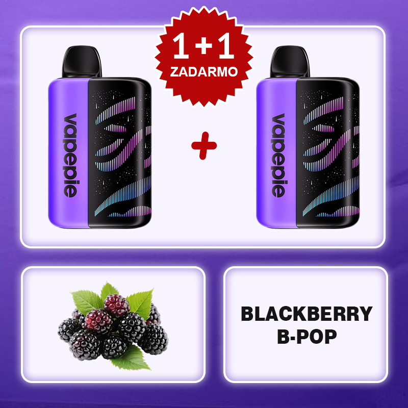 Ostružinový B-Pop⭐⭐⭐Vapepie Galactic Gleam 45000 PUFFS - Nejnovější model LED dýchací světelný displej