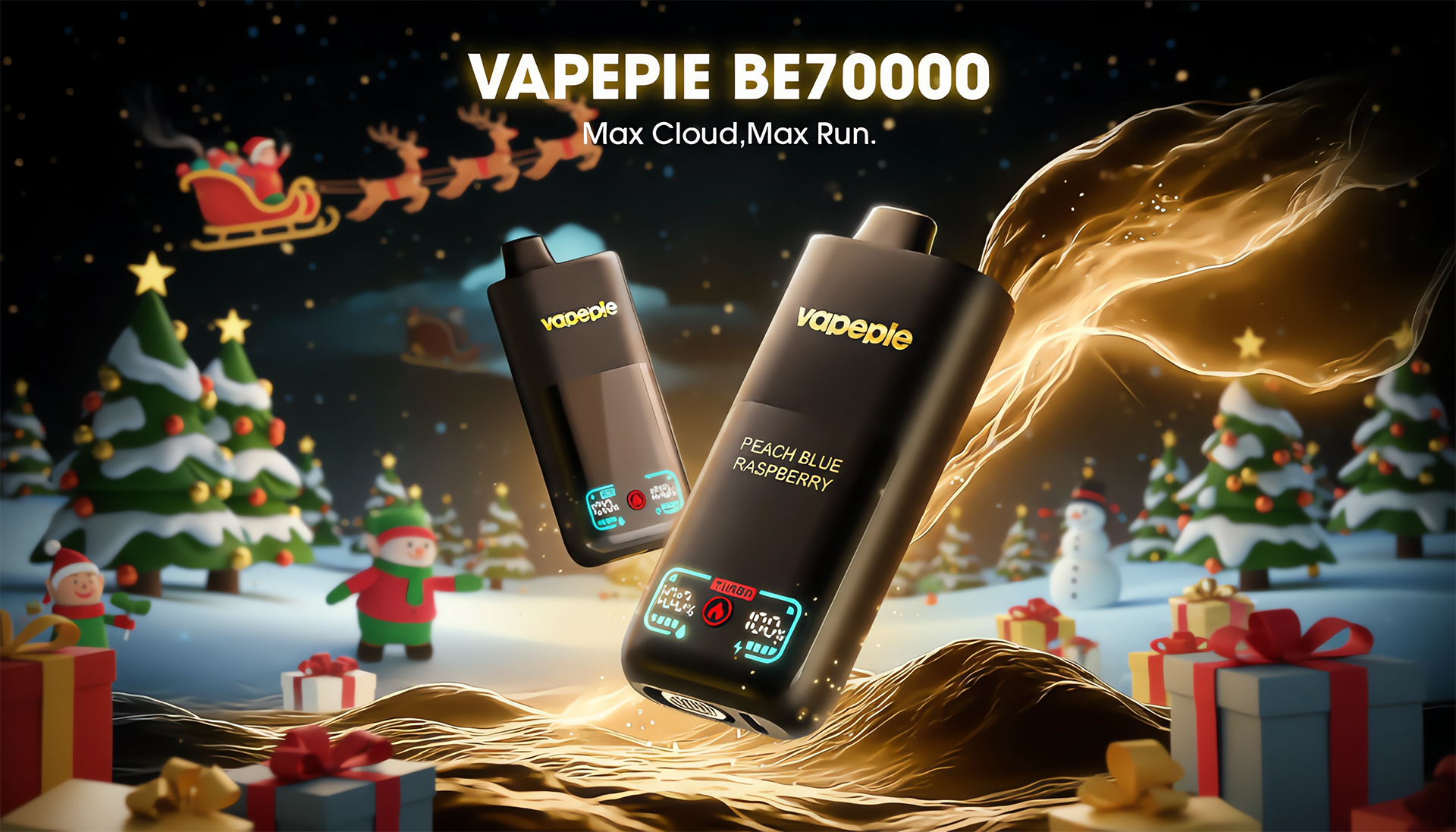 VAPEPIE Mega 70000 tiri – sigaretta elettronica usa e getta vista frontale
