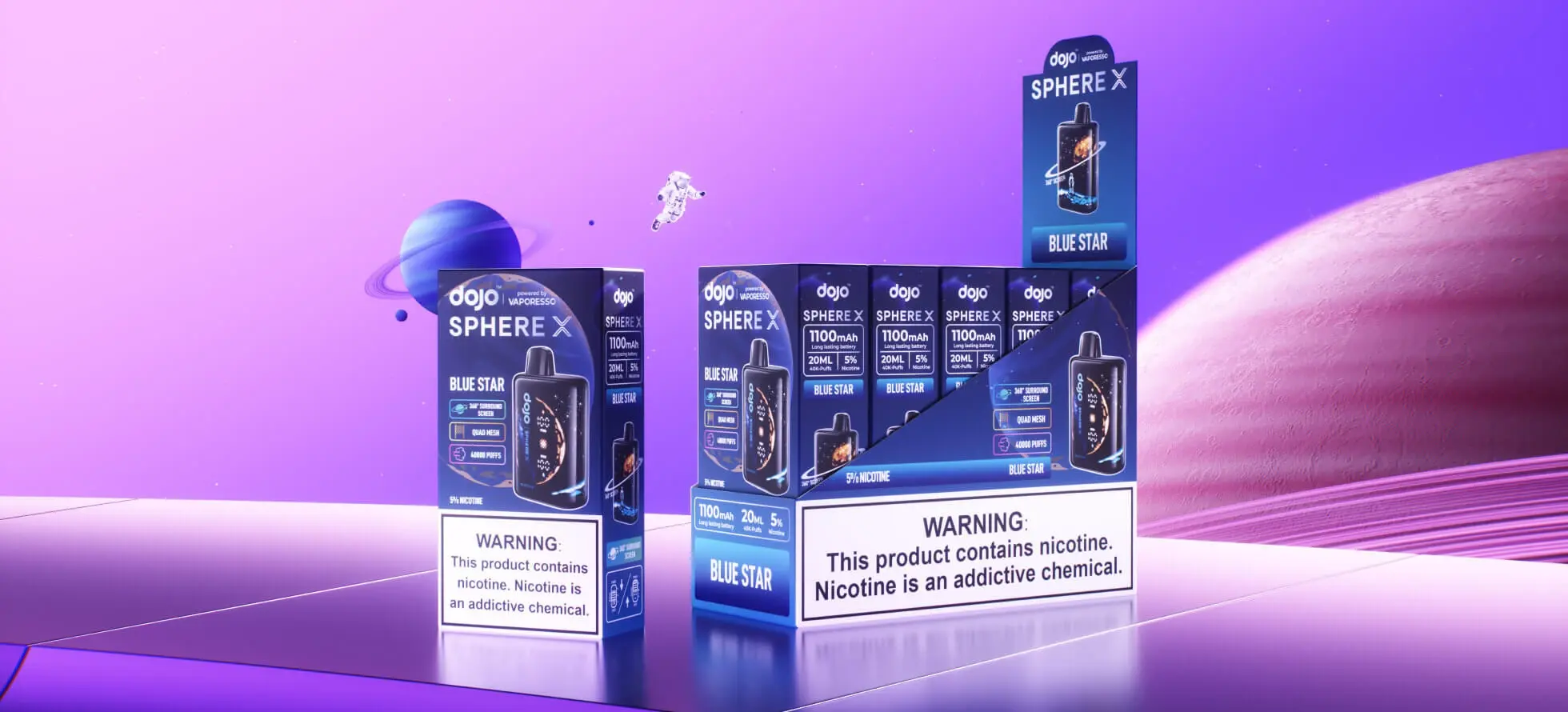 20 ml e‑liquid kapacita DOJO Sphere X pre dlhodob&eacute; vapovanie bez dopĺňania