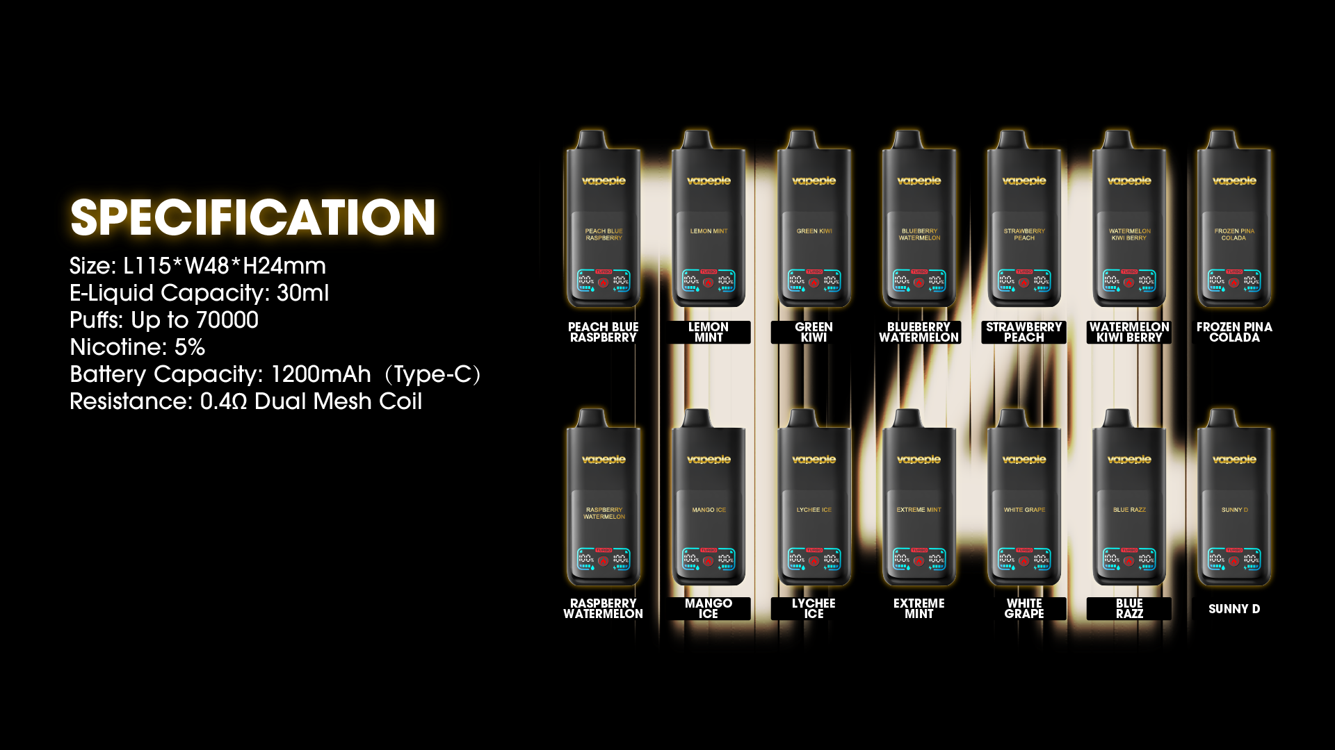 VAPEPIE Mega 70000 tiri grande nuvola di vapore – esperienza DTL