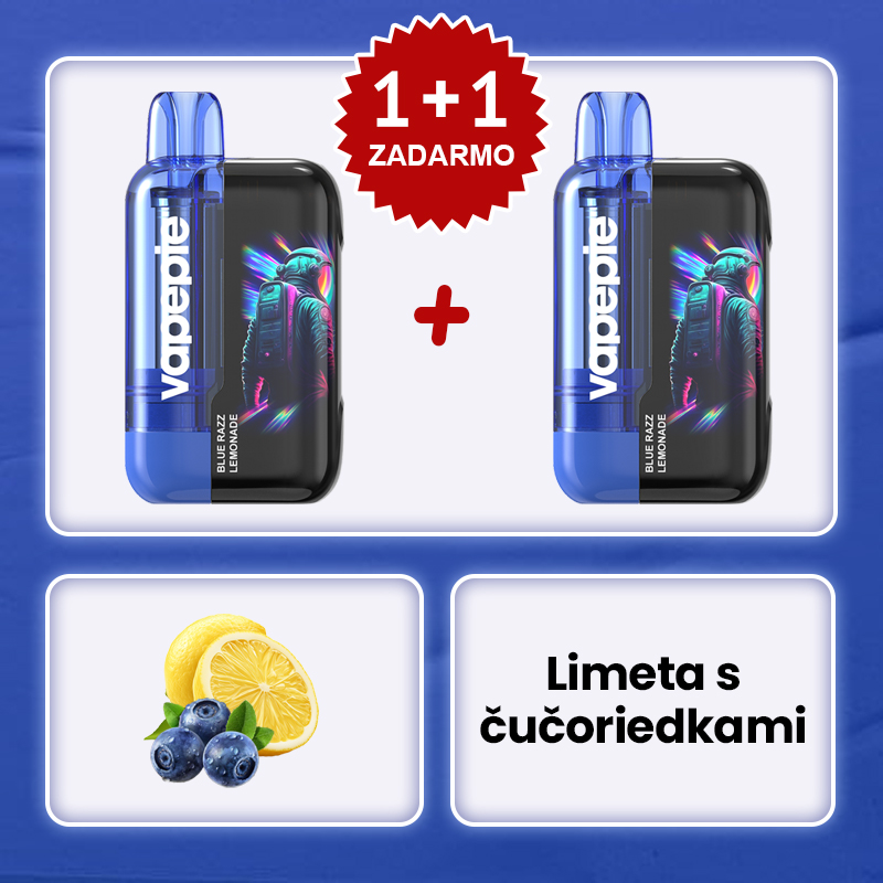 Limeta s čučoriedkami🧑‍🚀✨Vapepie Ultra Phantom 30000 Puffs – 🎉Akcia 1+1 ZADARMO!