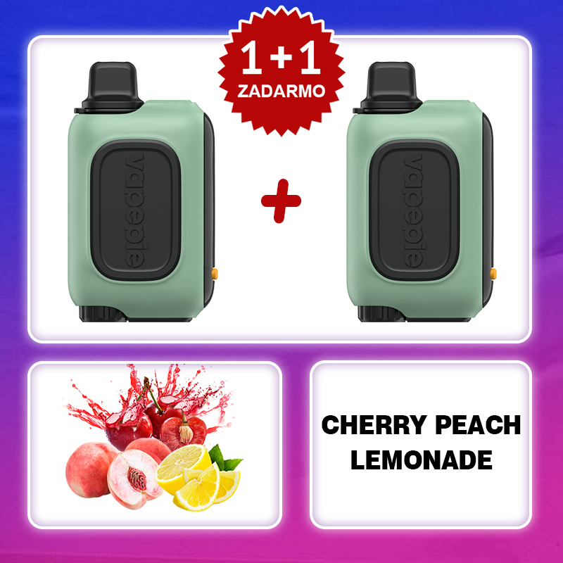 💥Akcia 1+1 ZADARMO!🔥Třešňová broskvová limonáda & Vapepie RO 15000 PUFFS
