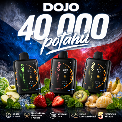 ⭐⭐⭐⭐Dojo Sphere X 40 000 potiahnutí, vysoký výkon, limitovaná edícia Vape – Špeciálna edícia