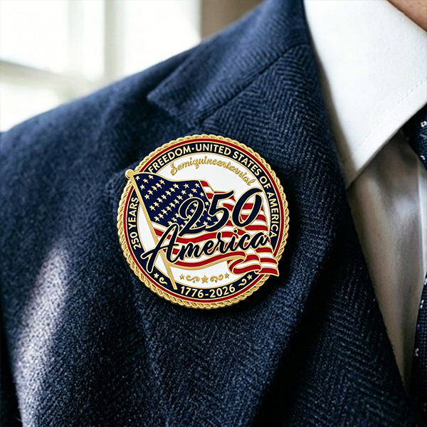 USA 250th Anniversary Lapel Pin – Celebrate 250 Years of American Freedom