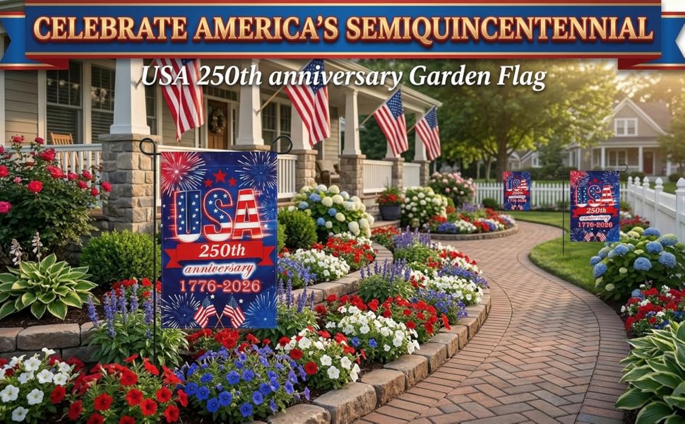 USA 250th anniversary Garden Flag