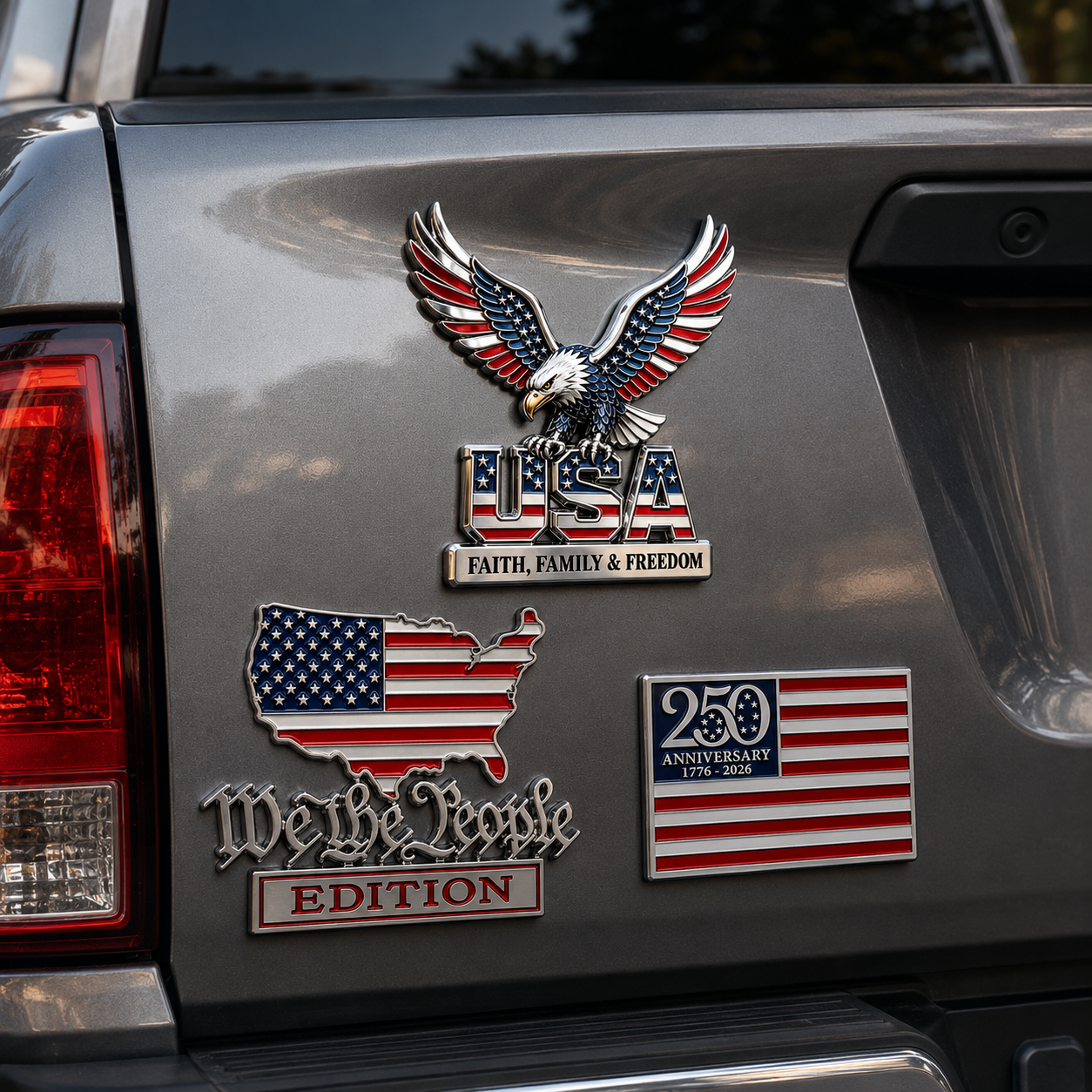 🇺🇸 49% OFF Today | 250th Anniversary Patriot Metal Emblem Collection (3PCS Set)
