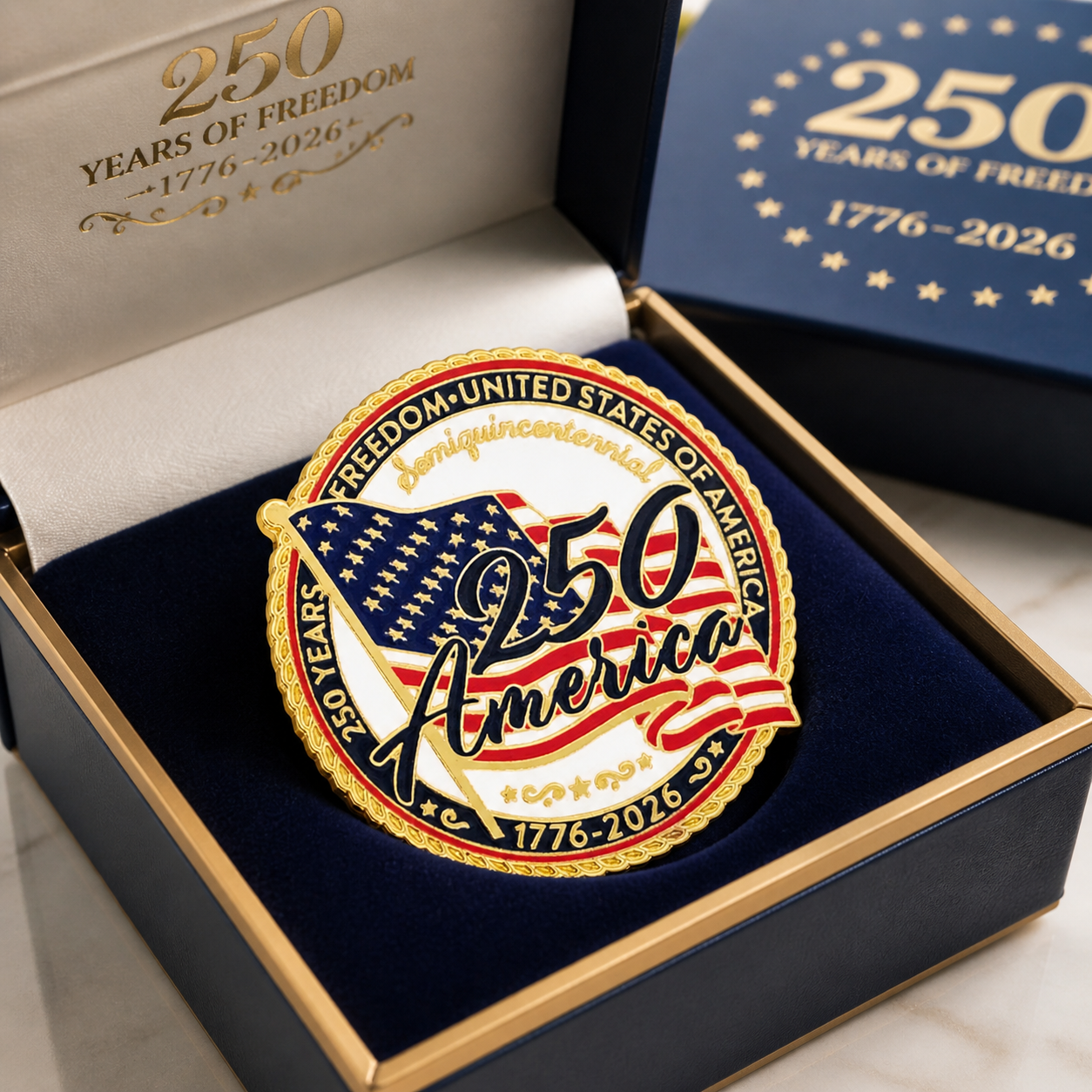 USA 250th Anniversary Lapel Pin – Celebrate 250 Years of American Freedom