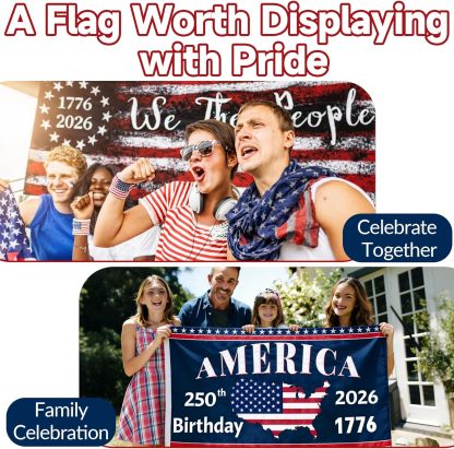 America’s 250th Anniversary Flag 🇺🇸 3x5 Ft, Double-Sided, 3-Ply Patriotic Outdoor Decor