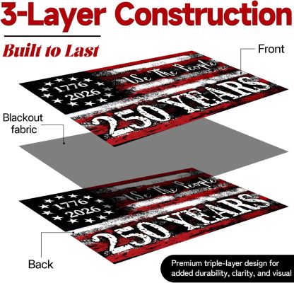 America’s 250th Anniversary Flag 🇺🇸 3x5 Ft, Double-Sided, 3-Ply Patriotic Outdoor Decor