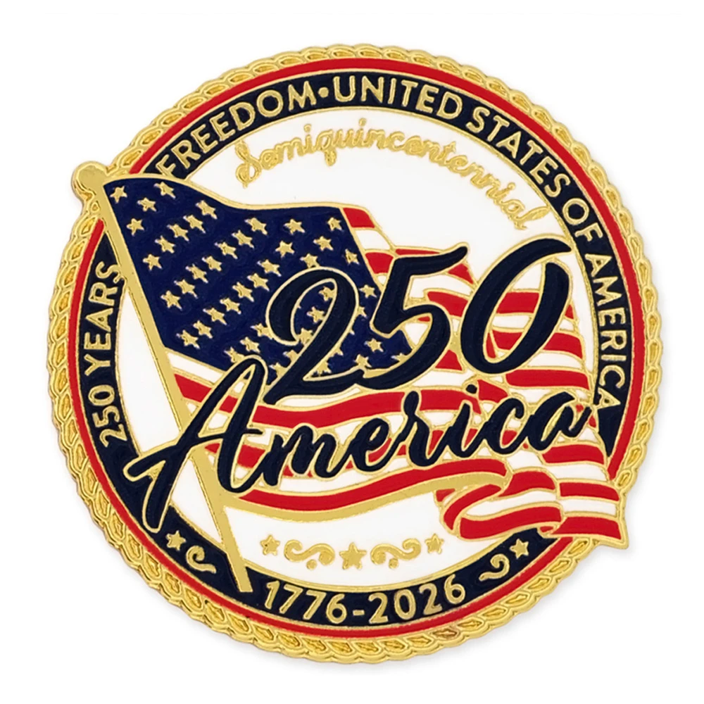 USA 250th Anniversary Lapel Pin – Celebrate 250 Years of American Freedom