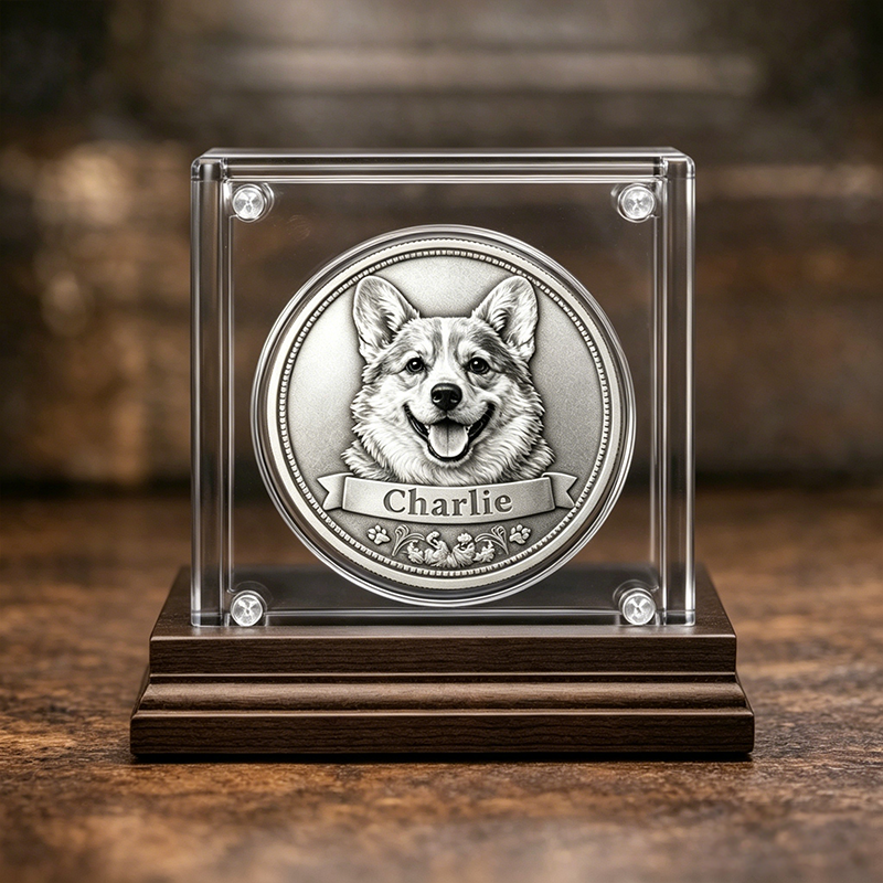 Custom Pet Memorial – Forever in Our Hearts Commemorative Coin