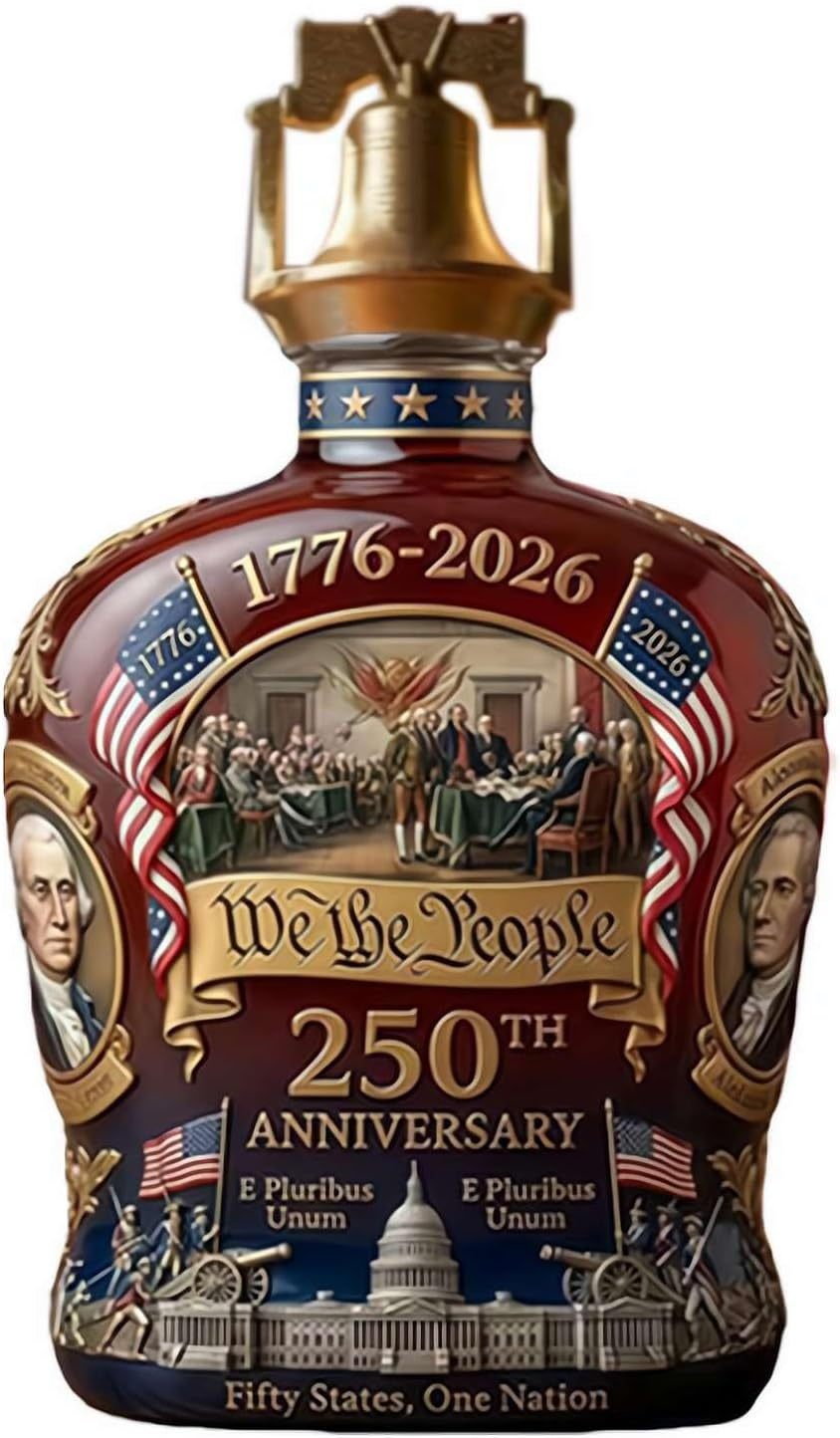 🎉250th Anniversary Whiskey Decanter🎁Patriotic Collector’s Gift for Dad & Veterans