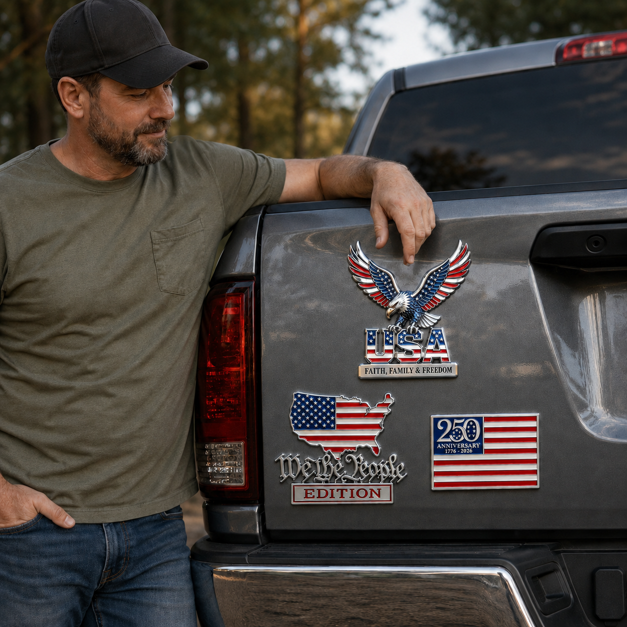 🇺🇸 49% OFF Today | 250th Anniversary Patriot Metal Emblem Collection (3PCS Set)