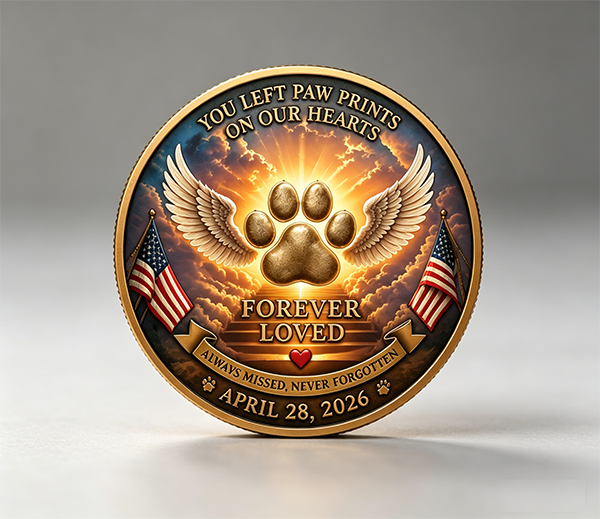 Custom Memorial Pet Coin – A Heartfelt Tribute to Your Beloved Pet