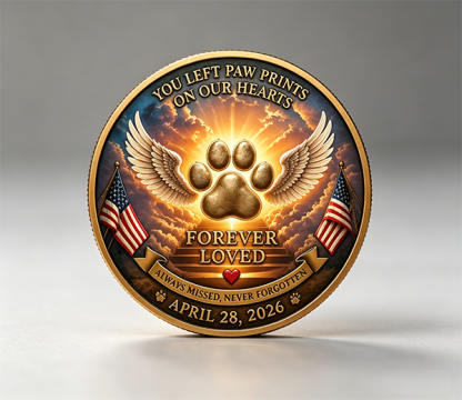 Custom Memorial Pet Coin – A Heartfelt Tribute to Your Beloved Pet