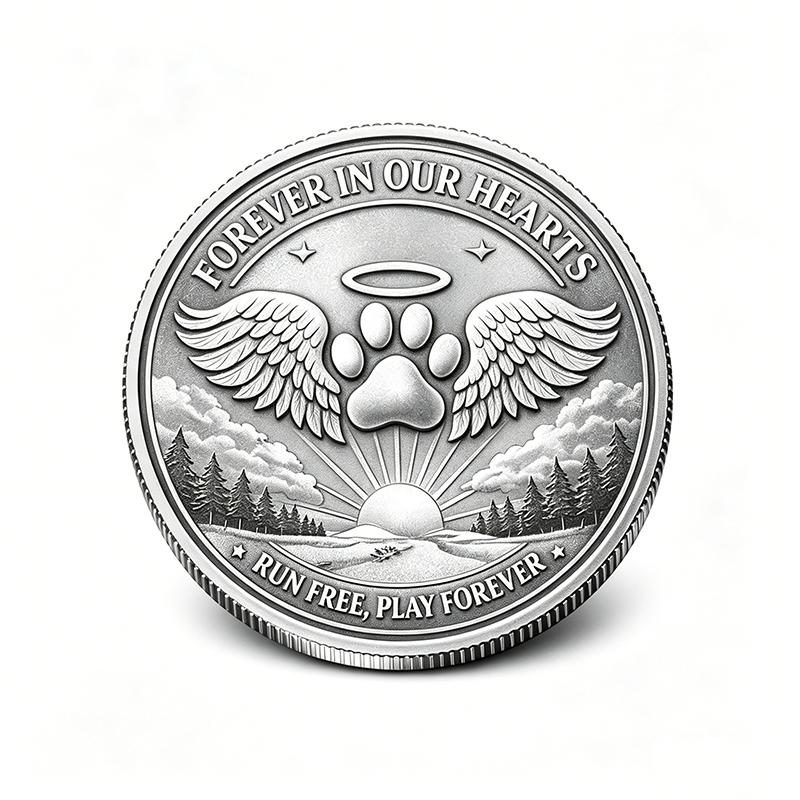 Custom Pet Memorial – Forever in Our Hearts Commemorative Coin