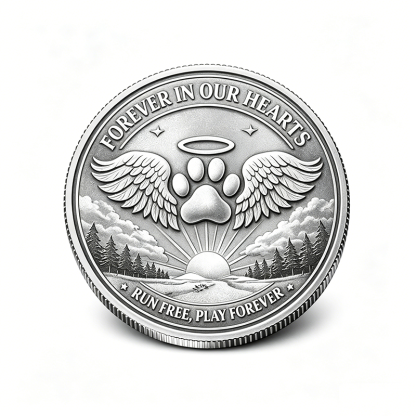 Custom Pet Memorial – Forever in Our Hearts Commemorative Coin
