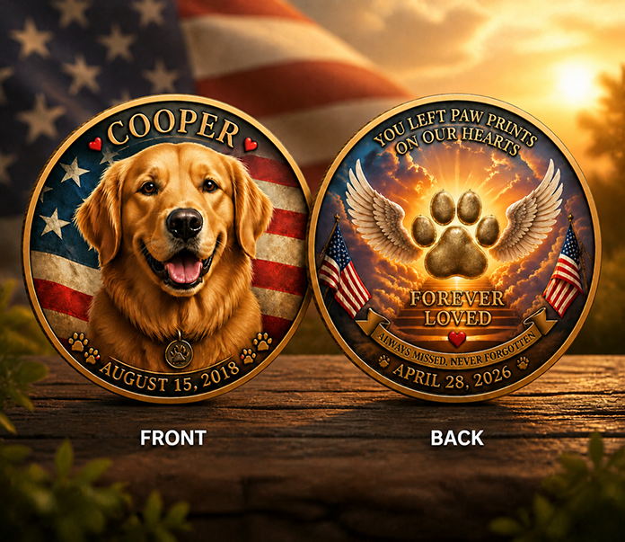 Custom Memorial Pet Coin – A Heartfelt Tribute to Your Beloved Pet