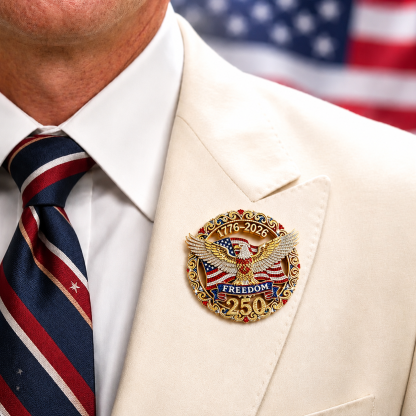 US 250th Anniversary Brooch Pin-4PCS
