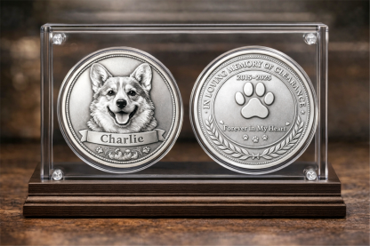 Custom Pet Memorial – Forever in Our Hearts Commemorative Coin