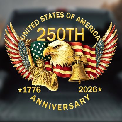 2PCS 🇺🇸 USA 250th Anniversary Car Decal 1776-2026 🦅 Patriotic 4th of July Vinyl Stickers for Car, Truck, SUV